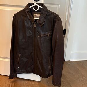 Vintage Dark Brown Leather Jacket